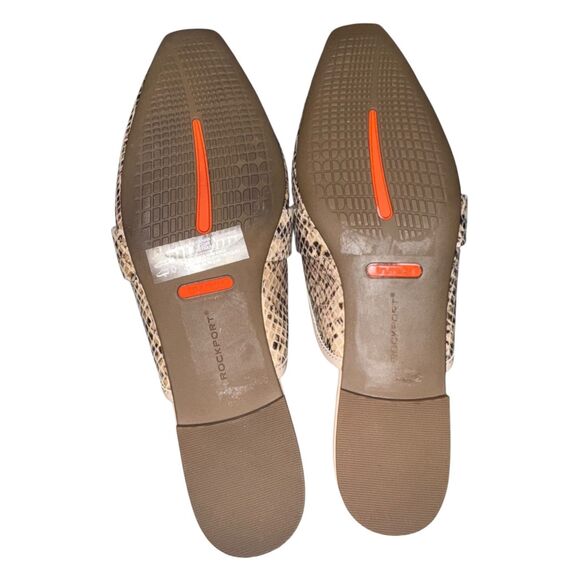 Rockport Total Motion Laylani Slide Taupe Snake Skin Women’s Size 6M - Picture 9 of 10